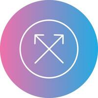Split Line Gradient Circle Icon vector