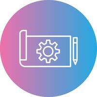 Prototyping Line Gradient Circle Icon vector