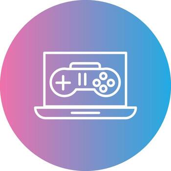 juego desarrollo línea degradado circulo icono vector
