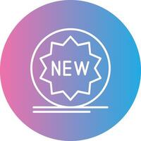 New Tag Line Gradient Circle Icon vector