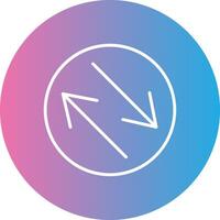 Swap Line Gradient Circle Icon vector