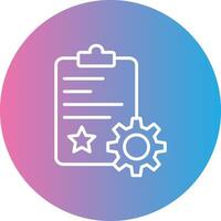Quality Control Line Gradient Circle Icon vector