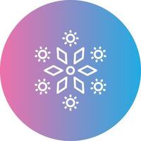 Firework Line Gradient Circle Icon vector