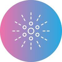 Firework Line Gradient Circle Icon vector