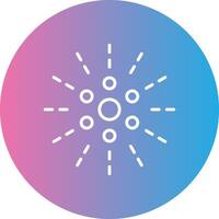 Firework Line Gradient Circle Icon vector