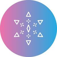 Firework Line Gradient Circle Icon vector