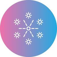 Sparkle Line Gradient Circle Icon vector