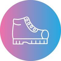 Boot Line Gradient Circle Icon vector