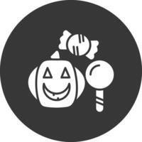 Trick or Treat Glyph Inverted Icon vector