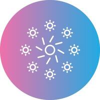 Firework Line Gradient Circle Icon vector