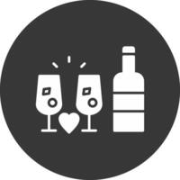 Drink Glyph Inverted Icon vector