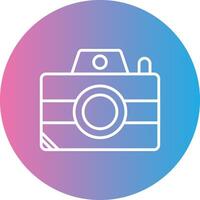 Camera Line Gradient Circle Icon vector