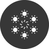 Firework Glyph Inverted Icon vector