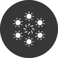 Firework Glyph Inverted Icon vector