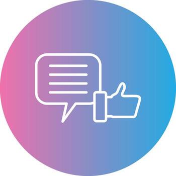 Feed Back Line Gradient Circle Icon vector