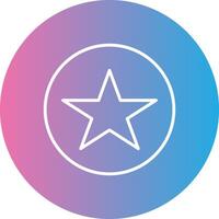 Star Line Gradient Circle Icon vector