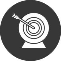 Target Glyph Inverted Icon vector