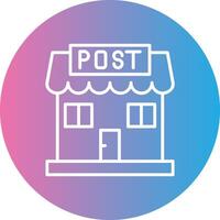 Post Office Line Gradient Circle Icon vector