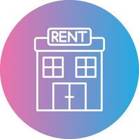 Renting Line Gradient Circle Icon vector