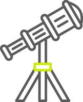 Telescope Line Two Color Icon vector