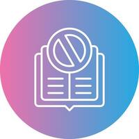 Rejected Line Gradient Circle Icon vector