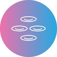 Cell Line Gradient Circle Icon vector