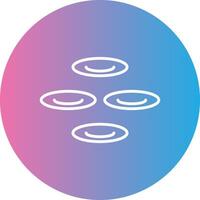 Cell Line Gradient Circle Icon vector