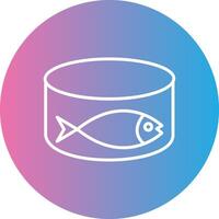 Tuna Can Line Gradient Circle Icon vector