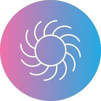 Nebula Line Gradient Circle Icon vector