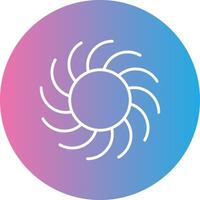 Nebula Line Gradient Circle Icon vector