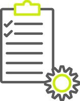 Project Management Line Two Color Icon vector