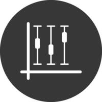 Box Plot Glyph Inverted Icon vector