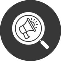 Search Glyph Inverted Icon vector