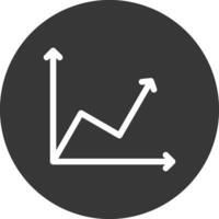 Glyph Inverted Chart Glyph Inverted Icon vector