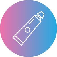 Tooth Paste Line Gradient Circle Icon vector