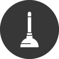 Plunger Glyph Inverted Icon vector