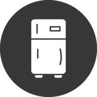 Refrigerator Glyph Inverted Icon vector