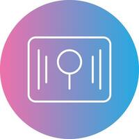 Key Hole Line Gradient Circle Icon vector