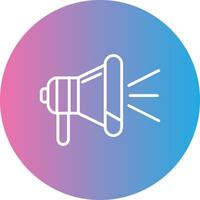 Megaphone Line Gradient Circle Icon vector