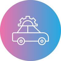 Car Repair Line Gradient Circle Icon vector