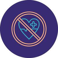 Prohibited Sign Line Two Color Circle Icon vector