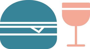 Fast Food Glyph Two Color Icon vector