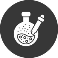 Pipette Glyph Inverted Icon vector