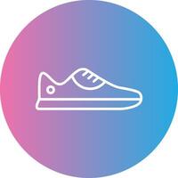 Sneaker Line Gradient Circle Icon vector