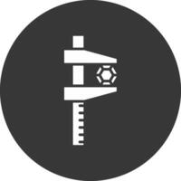 Caliper Glyph Inverted Icon vector