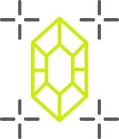 Gem Line Two Color Icon vector