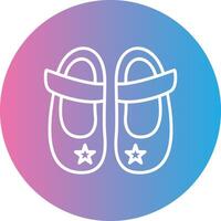 Baby Shoe Line Gradient Circle Icon vector