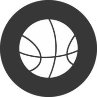 icono de glifo de baloncesto invertido vector