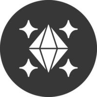 Crystal Glyph Inverted Icon vector