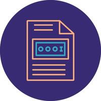 Control Line Two Color Circle Icon vector